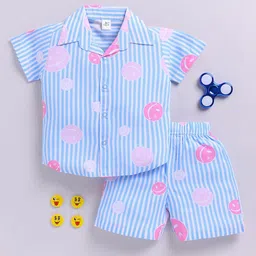 Clt.s Kids Striped Shirt Collar Night suit-picture-17