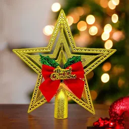 Ascension Green & Red Glossy Christmas Tree Hanging Star Christmas Decor image 3