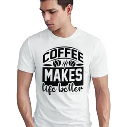 Seekbuylove Men Bio Finish Coffee Makes Life Better Round Neck Pure Cotton T-shirt-image-71