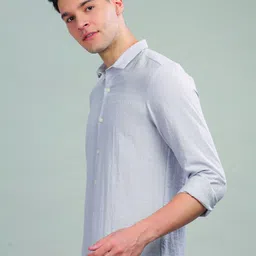 Blu MNKY Men Smart Slim Fit Casual Shirt image 3