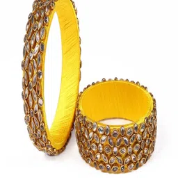 Saumakshi Designs Yellow Plastic Bangle image 3