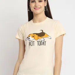 Dreambe Women Typography Printed T-shirt image 4