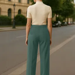 Moda Rapido Women Grey Melange Lycra Solid Regular Trousers image 4