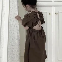 LULU & SKY Puff Sleeve A-Line Dress image 3