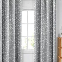 Aura Grey & White Set of 2 Floral Door Curtain-picture-38