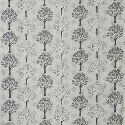 GEET CREATIONS Grey Floral Printed Room Darkening Window Curtain image 2