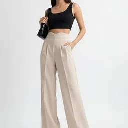 HIGH BUY Women Tailored High-Rise Trousers-picture-27