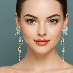 Adornity Women Blue Earrings-picture-12
