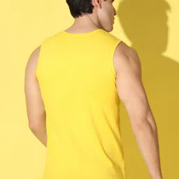 WOOSTRO Pack Of 2 Printed Super Combed Cotton Gym Vests VWS26(98 YELLOW)(MORE RED) image 2