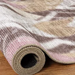 Kaleen India Pink Geometric Anti-Skid Polyester Carpet image 4