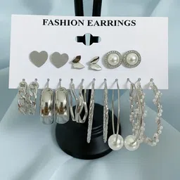 DressBerry Geometric Hoop Earrings-picture-17