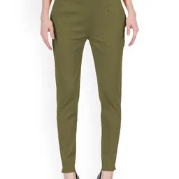 MIXFIT Women Slim Fit Mid-Rise Cotton Trousers-image-29