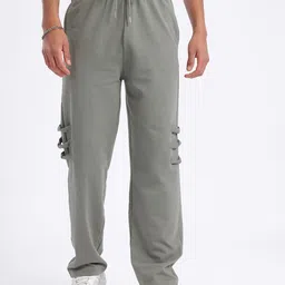 glitchez Men Track & Drift Twisted Detail Casual Trousers image 2