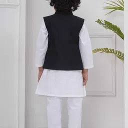 Sethukrishna Boys Regular Kurta & Churidar With Nehru Jacket image 3