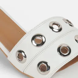 Mochi Textured Stiletto Pumps with Laser Cuts image 2