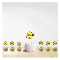 Untumble Bumble Bee Cupcake Toppers Multicolour - Pack of 25 image 4