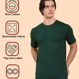 Moda Rapido Pack Of 2 Men Solid T-shirt image 4