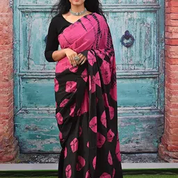 Craft Musium Floral Pure Cotton Bagru Saree-picture-34