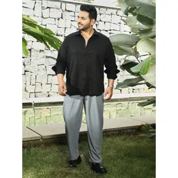 Instafab Plus Men Comfort Opaque Casual Shirt image 5