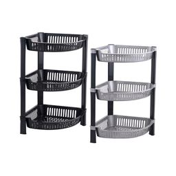 RUBOXA Black & Silver Toned 2 Pieces Kitchen Multi-Utility Organisers-picture-46