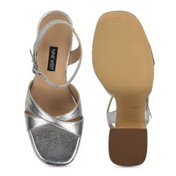 Nine West Leather Ethnic Block Sandals image 2