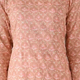 HARIKS Embroidered Printed Round Neck Top With Palazzos Co-Ords image 3