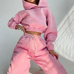 Mast & Harbour Hooded Sweatshirt With Joggers Co-Ords Set-picture-40