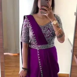 SAADHVI Embellished Pure Silk Saree image 3