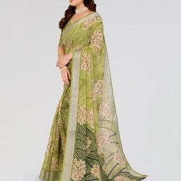 Moda Rapido Floral Printed Saree With Blouse Piece image 3