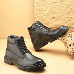 AfroJack Men Lace Up Chunky Boots-image-75