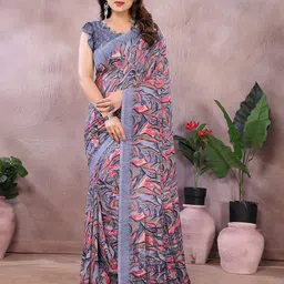 Moda Rapido Paisley Printed Regular Poly Georgette Saree-picture-21