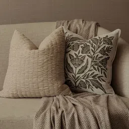 Amaara Home Beige Square Cotton Cushion Covers image 4