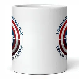 Mr UVD White & Red Graphic Printed Ceramic Matte Mug 350 ml image 4