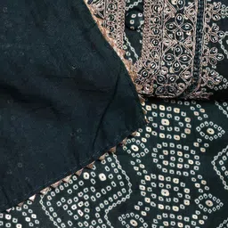 Meena Bazaar Bandhani Printed Sequinned Unstitched Dress Material image 2