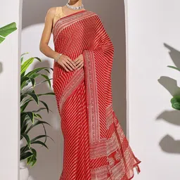 Meena Bazaar Leheriya Printed Saree-picture-15