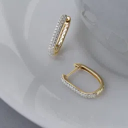 Mia by Tanishq 14KT Gold Diamond Studded-Hoop Earring-2.108carat-image-74