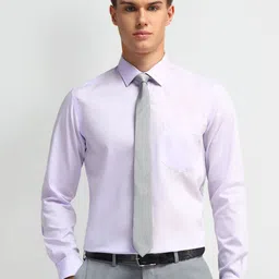 Arrow Men Manhattan Spread Collar Solid Cotton Slim Fit Formal Shirt-picture-41