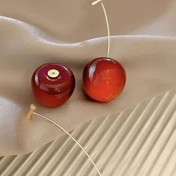 GOLDIWALA Gold-Plated Cherry Shaped Korean Drop Earrings-picture-23