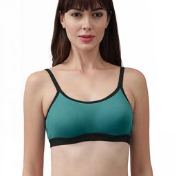 Samvar Green Cotton Non-Wired Non Padded Minimizer Bra-picture-2