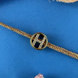 Digital Dress Room H Letter American Diamond Studded Thread Rakhi-picture-34