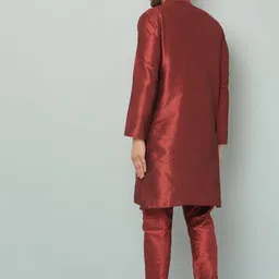 lemonx Men Silk Blend Kurta Pyjama Set image 2
