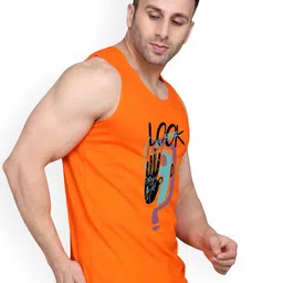 SLOWLORIS Men Pack Of 2 Printed Bio-Wash Combed Cotton Gym Vests image 2