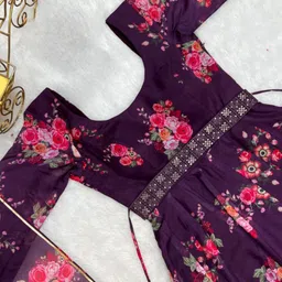 Raiyani Fashion Print Crepe Fit & Flare Maxi Dress image 4