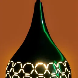 KINIS Green & Black Aluminium Quirky Ceiling Lamp image 4