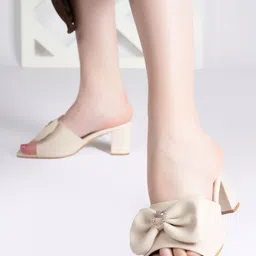 Lavie Textured Block Mules with Bows-picture-26