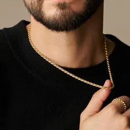 ELEGANTDREAM Men Gold-Plated Classic Rope Designer Chain-picture-15