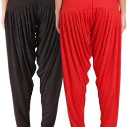 queenscode Viscose Rayon Solid Patiala image 2