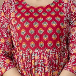 murli kurti Printed Pure Cotton Stitched Flared/A-line Gown image 4