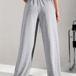 dockstreet Women Solid Grey Track Pants image 2