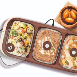 breeze Buffet Stainless Steel 3 Dish Food Warmer & Buffet Server Electric Cooking Heater-picture-38